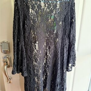 T Party Fashion Black Lace Wrap